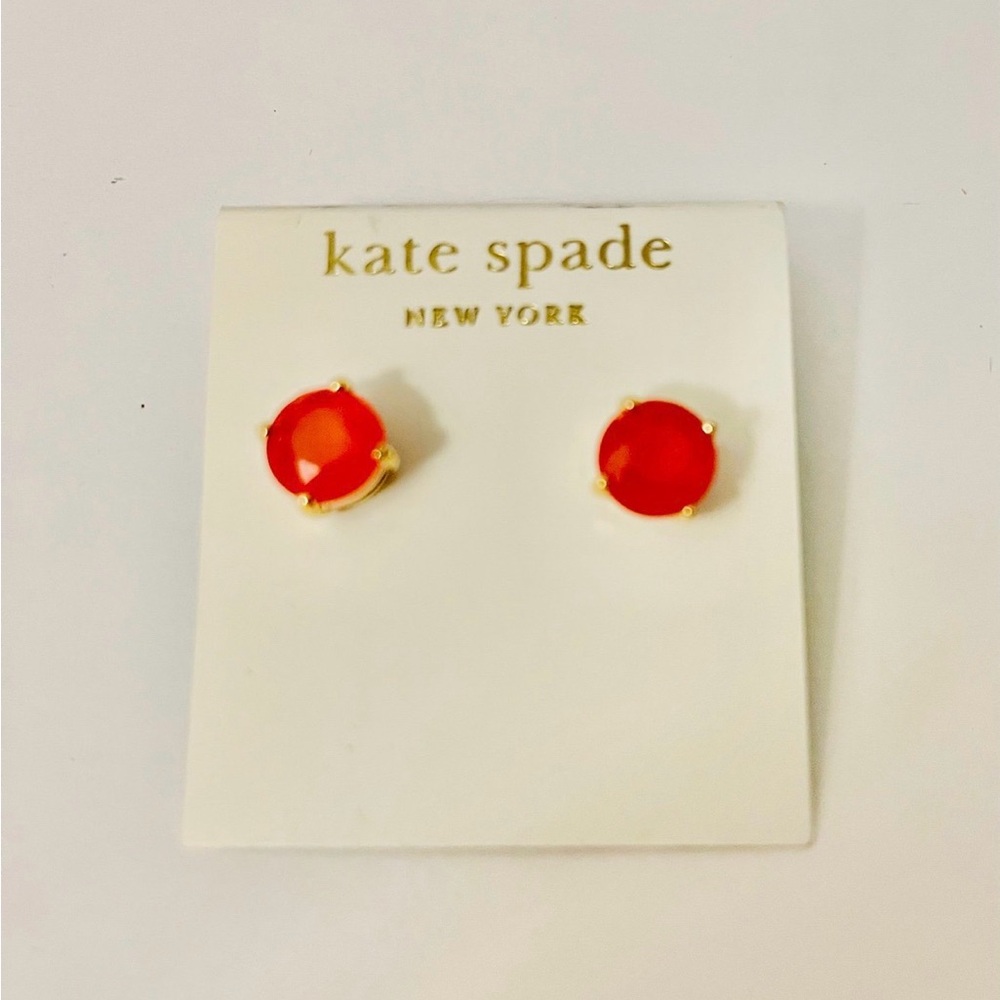 kate spade Vibrant Geranium Stud Earrings